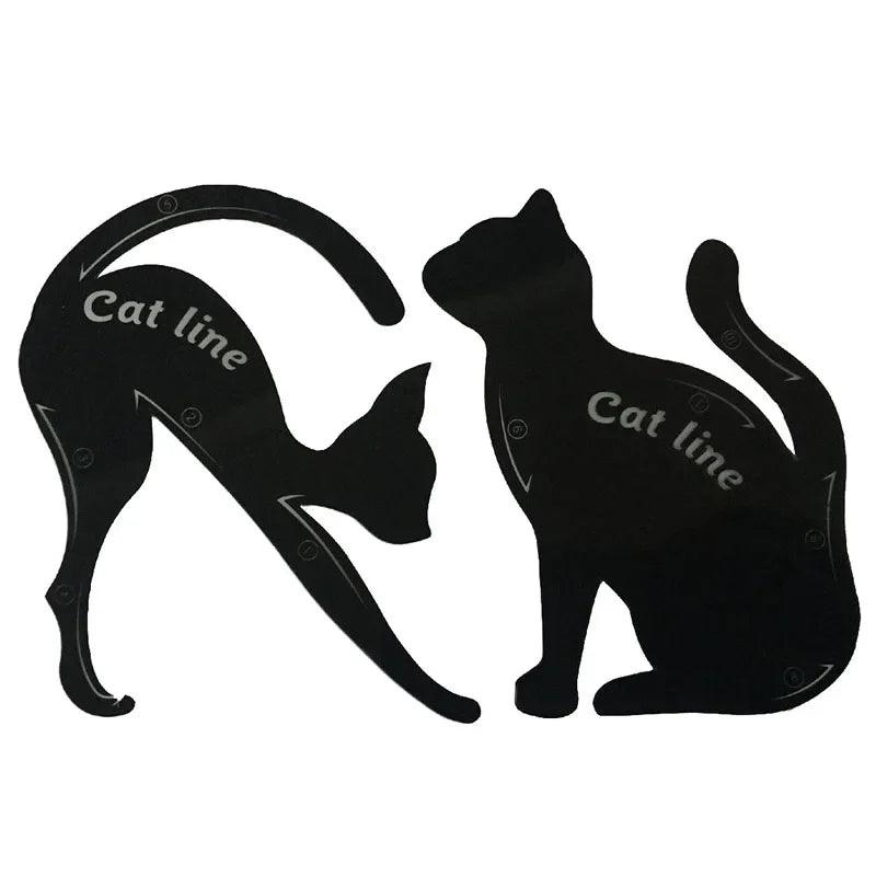 2pcs Eyeliner Stencils Cat Line Eyeliner Stamps Models Eyeliner Template Shaper Eye Liner Makeup Tool Makeup Products Косметика - My Store