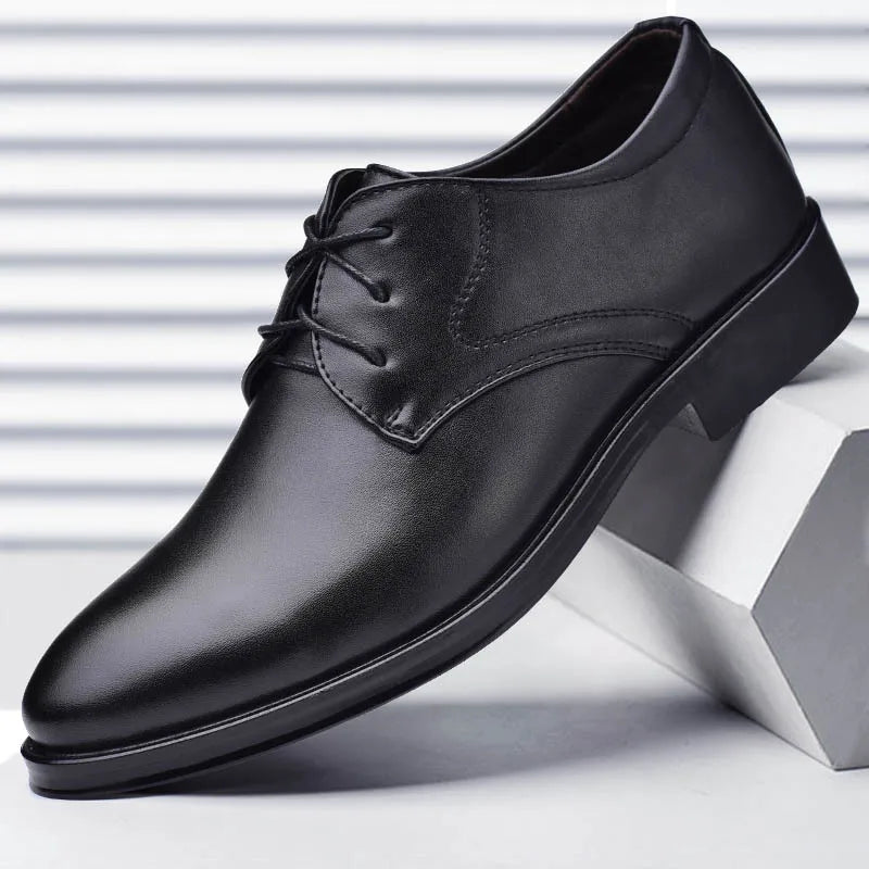 Men's Shoes Black Leather Formal Shoes for Men Oxfords Male Wedding Party Office Business Shoe Man Zapatos De Hombre Plus Size