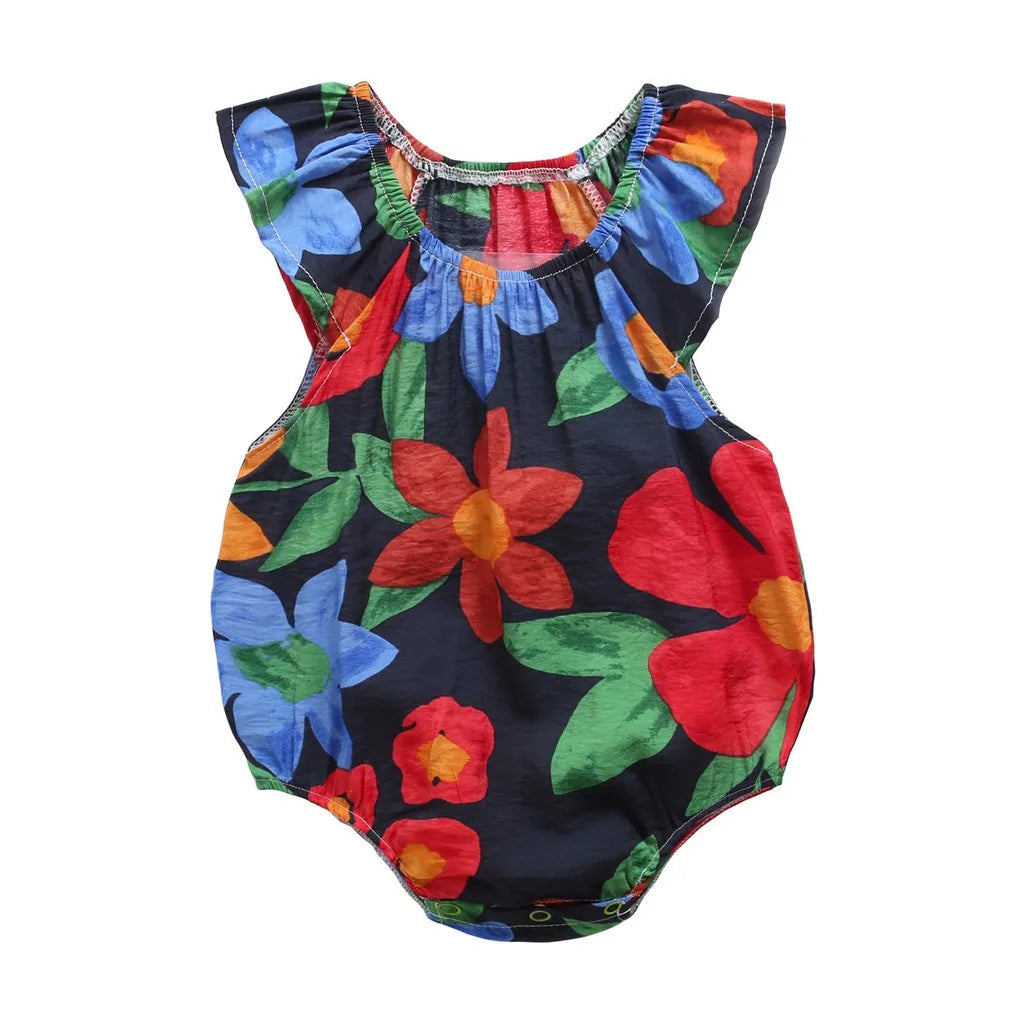 Sanlutoz Summer Cotton Baby Girl Bodysuit Printing Newborn Baby Clothes Princess Baby Girls Clothing Cute