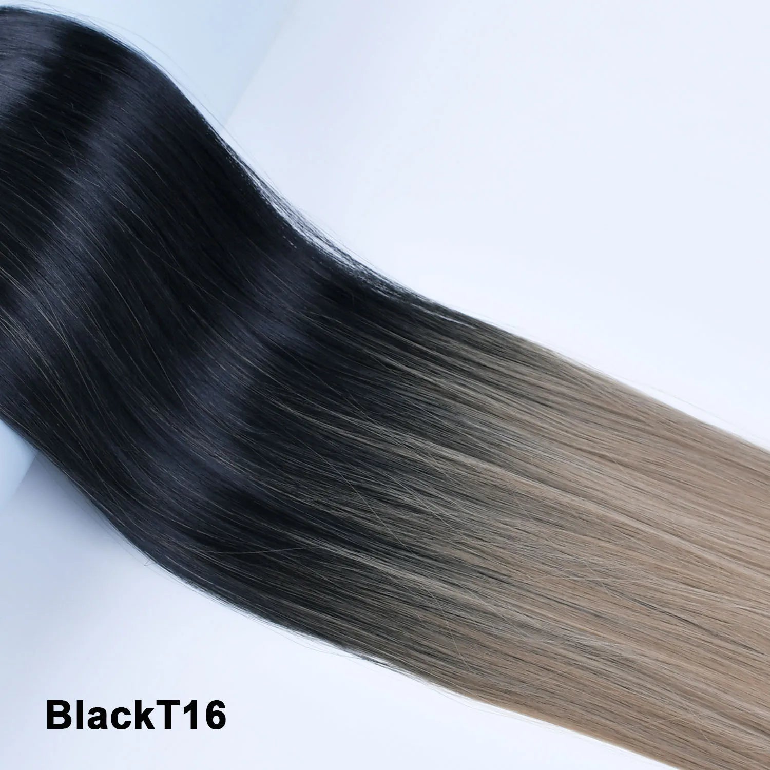 Women's Synthetic  String  Hair Extension No Clips No Glue Long Straight Invisible Hair Extensions Ombre Color Hairpiece