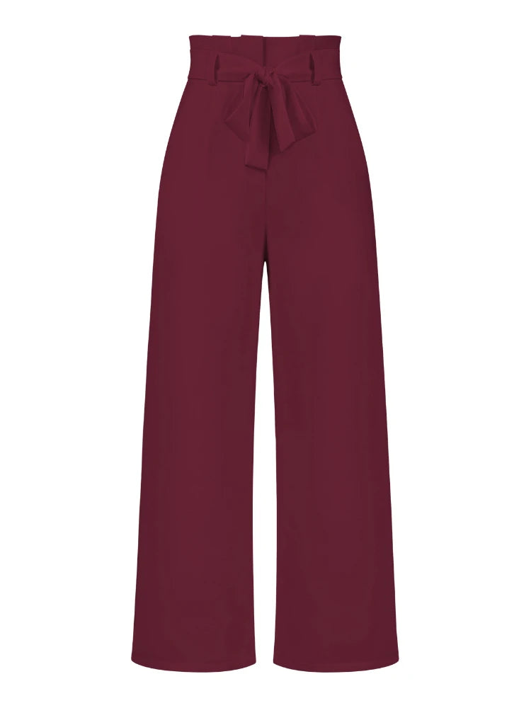 Fashion New in Women's Pants Casual Workplace Loose Women Pant Versatile Straight Broad Leg High Waist Pants Women Clothing
