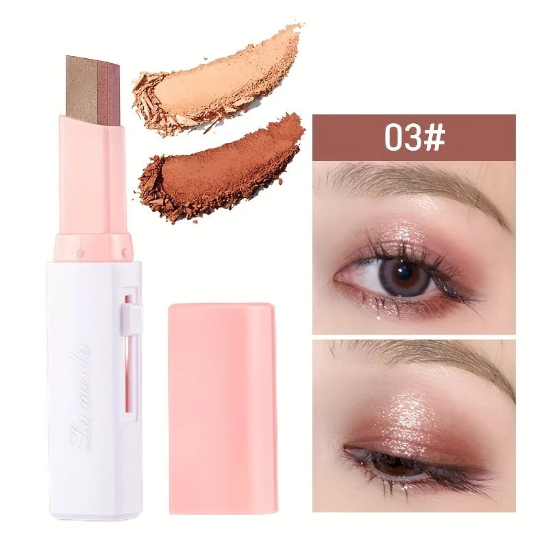 2 in 1 Pearly Highlighter Eyeshadow Stick Makeup Waterproof Long Lasting Glitter Eyeshadow Eyeliner Stick Eyes Makeup Cosmetics - My Store