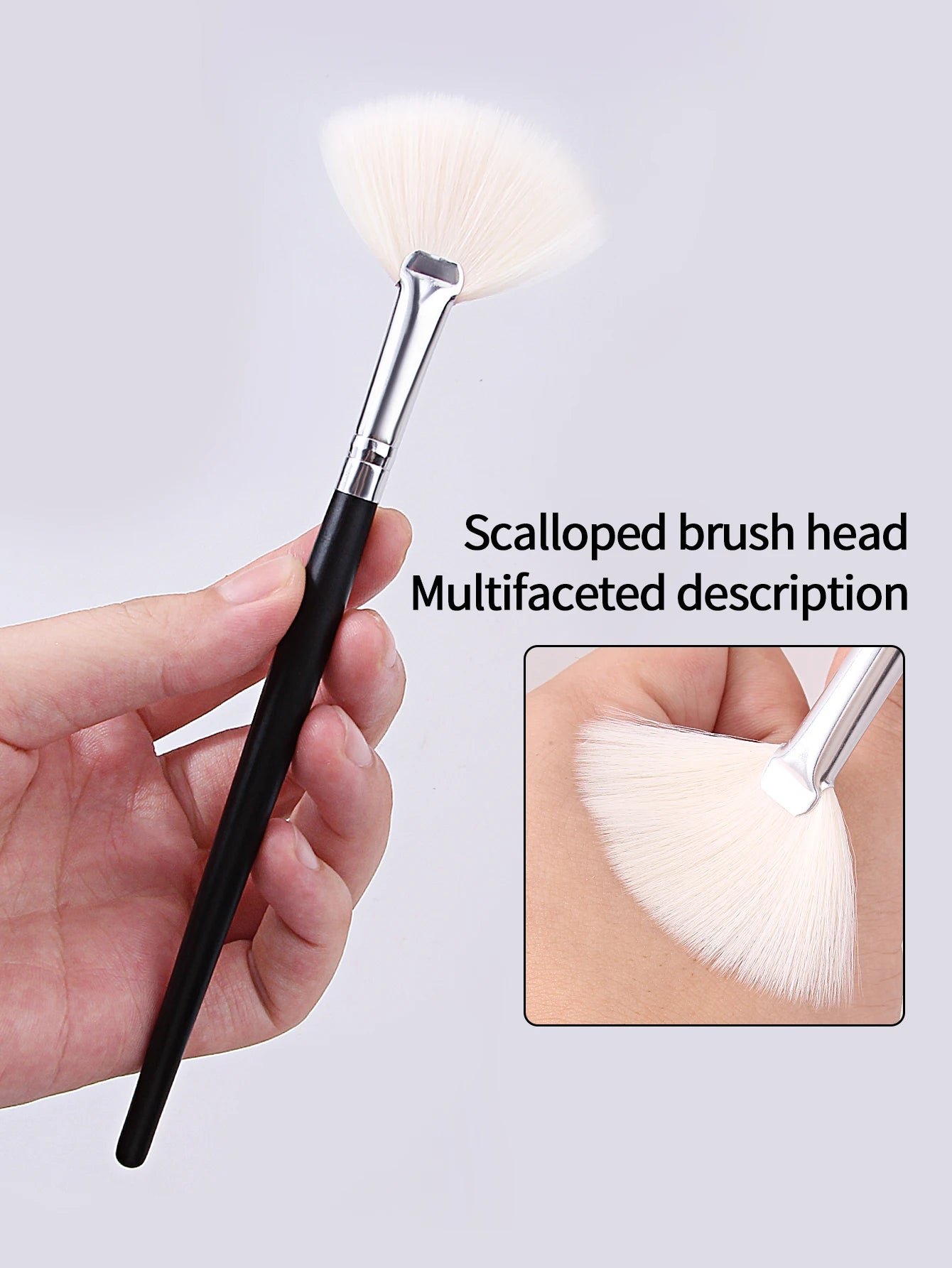 1PC High Grade Highlighter Brush Makeup Accessories Cosmetics Fan Shape Makeup Brush Highlighter Makeup Brush Powder Brush - My Store
