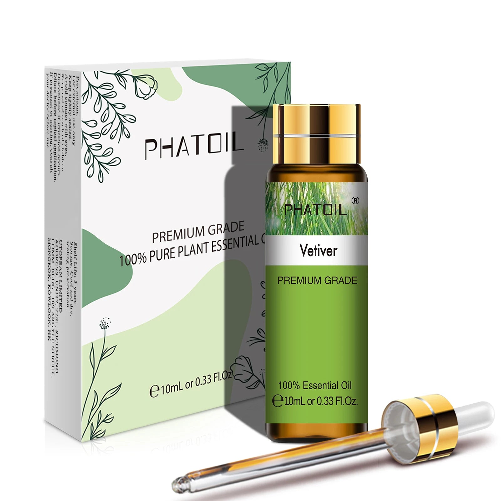 PHATOIL 10ML Rose Vanilla Neroli Spearmint  Pure Natural Essential Oils Diffuser Massage Spa Candles Soaps Aroma Fragrance Oil