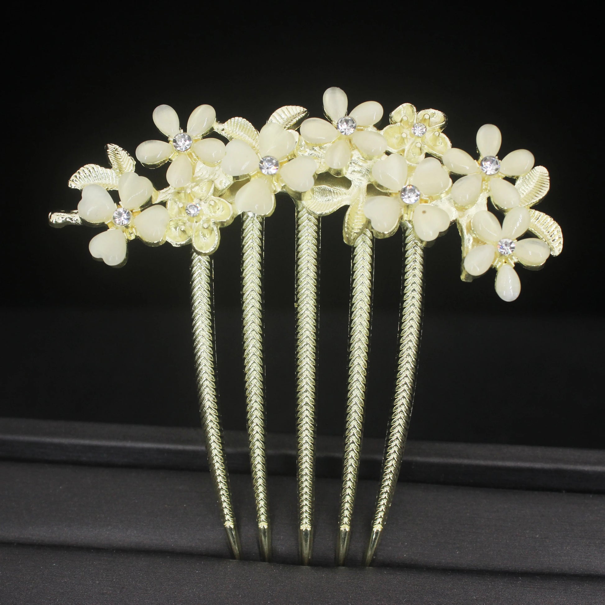 Women Bridal Flower Rhinestone Hair Combs Clips Wedding Hair Accessories Hair Pin Bride Barrette Hair Tiara Jewelry Accessories