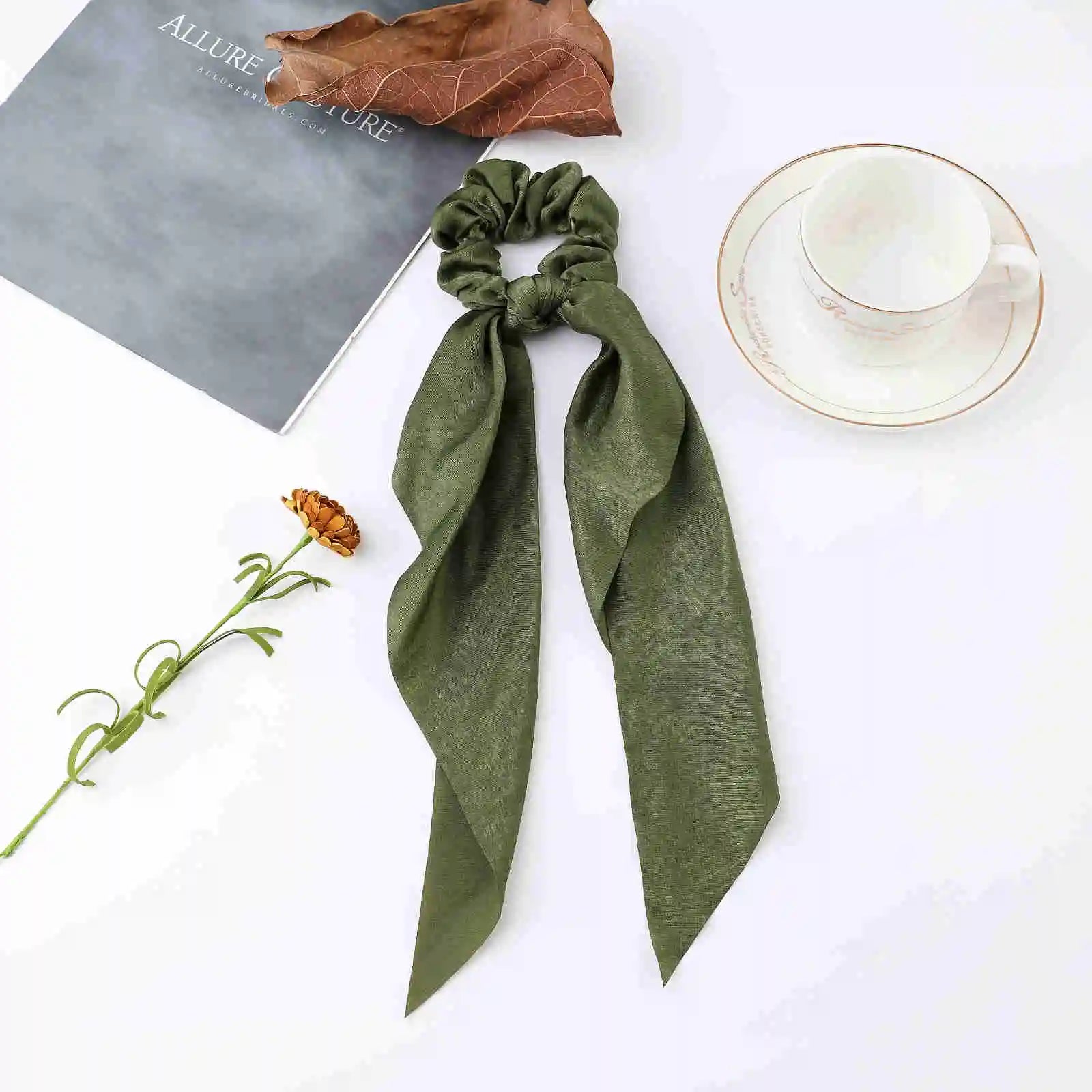 Fashion Dots Scrunchies Long Hair Rope Korean Hair Ties for Women Ponytail Scarf Sweet Elastic Hair Band Hair Accessories
