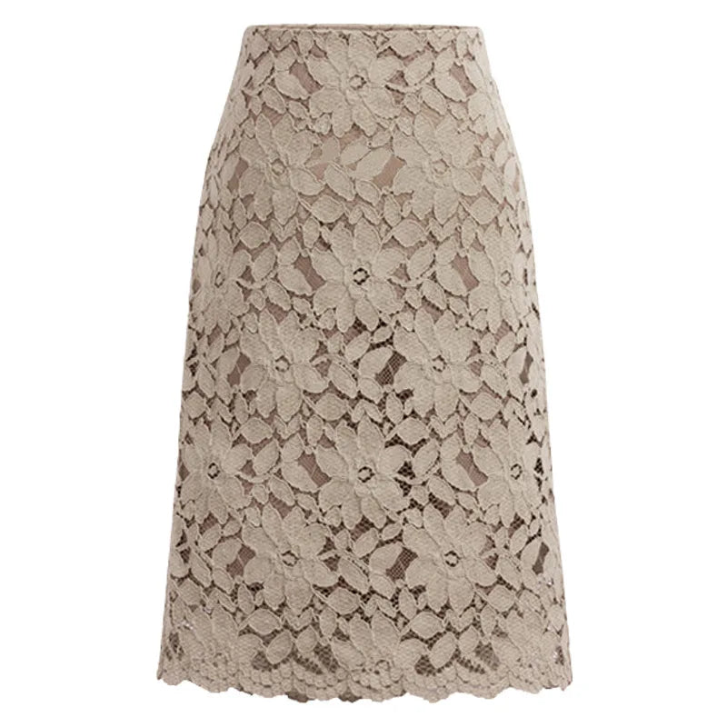 Women Skirt Summer Lace Elegant Office Skirts Womens Pencil Bandage Skirt for Women Skirts Knee-Length High Waist M-4xl