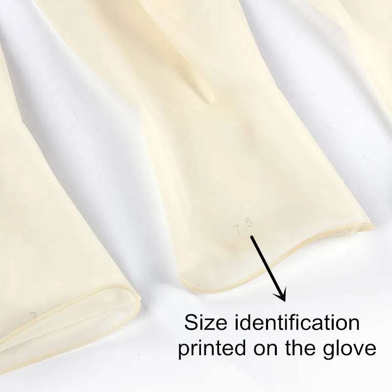 10/20Pairs Disposable Latex Surgical Gloves for Hospital Clinic Surgery Food Processing Laboratory Medical Rubber Sterile Gloves
