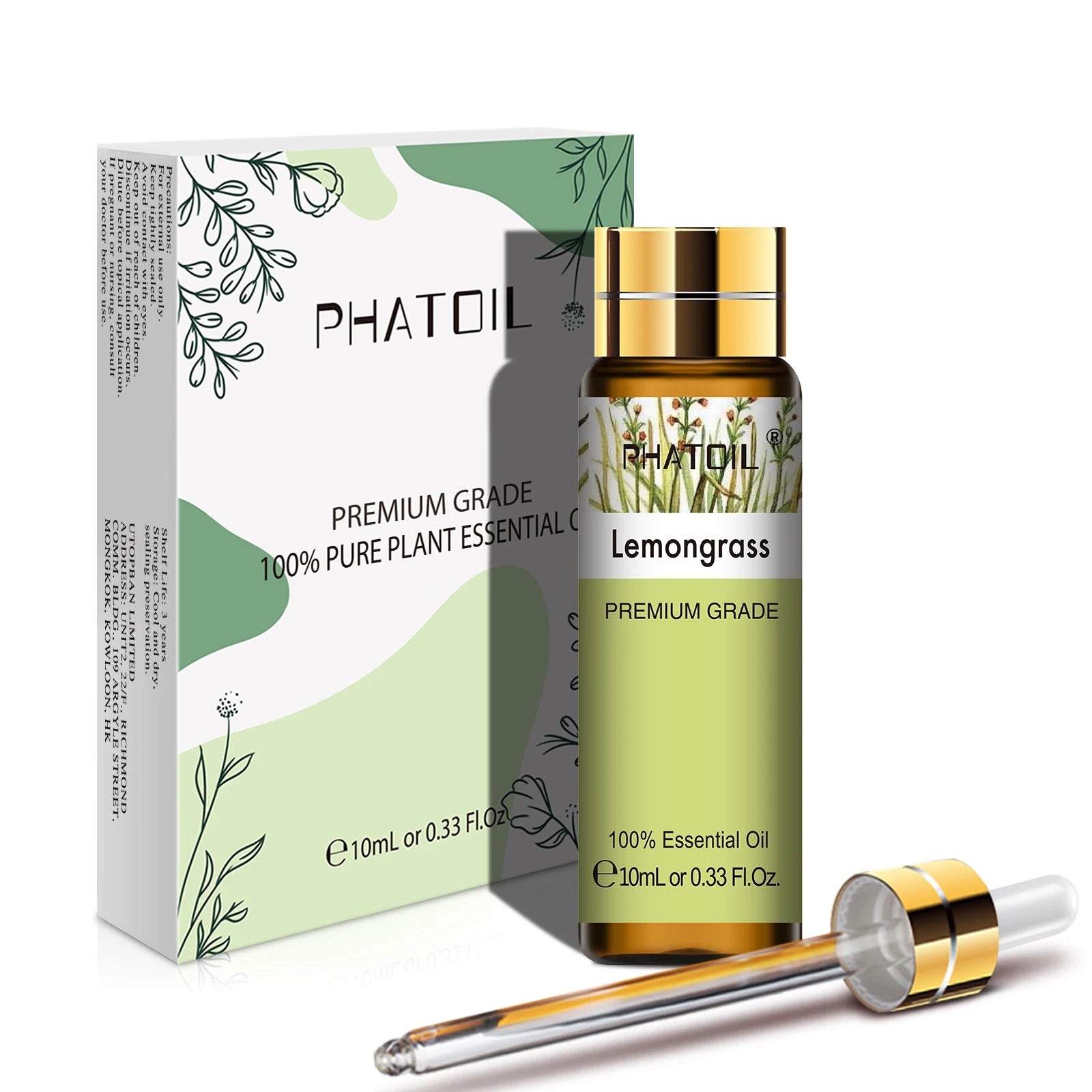 PHATOIL 10ML Rose Vanilla Neroli Spearmint  Pure Natural Essential Oils Diffuser Massage Spa Candles Soaps Aroma Fragrance Oil