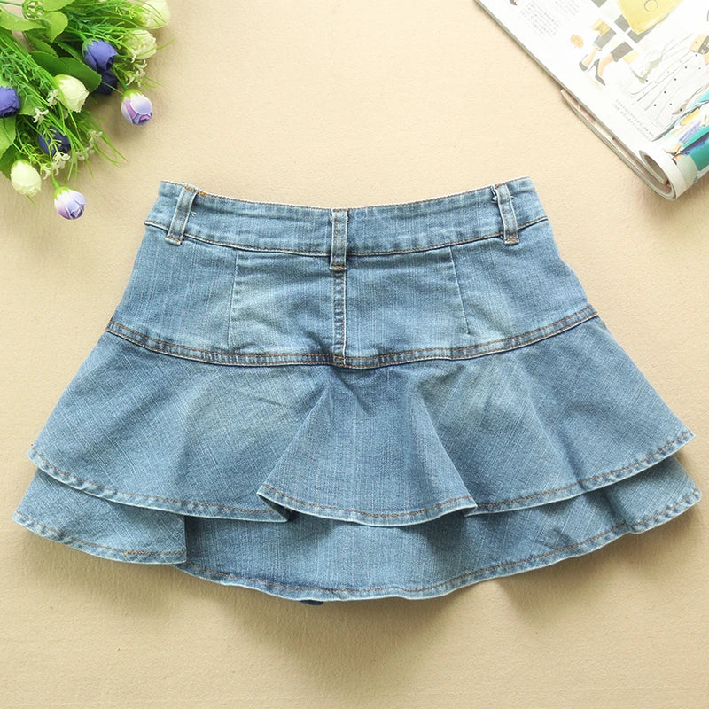 Ruffle Pleated Shorts Skirts Women 2023 Summer Low Waist a Line Y2K Denim Skirt Mini Short Jeans Skirts Outdoor Sex Skirt Woman