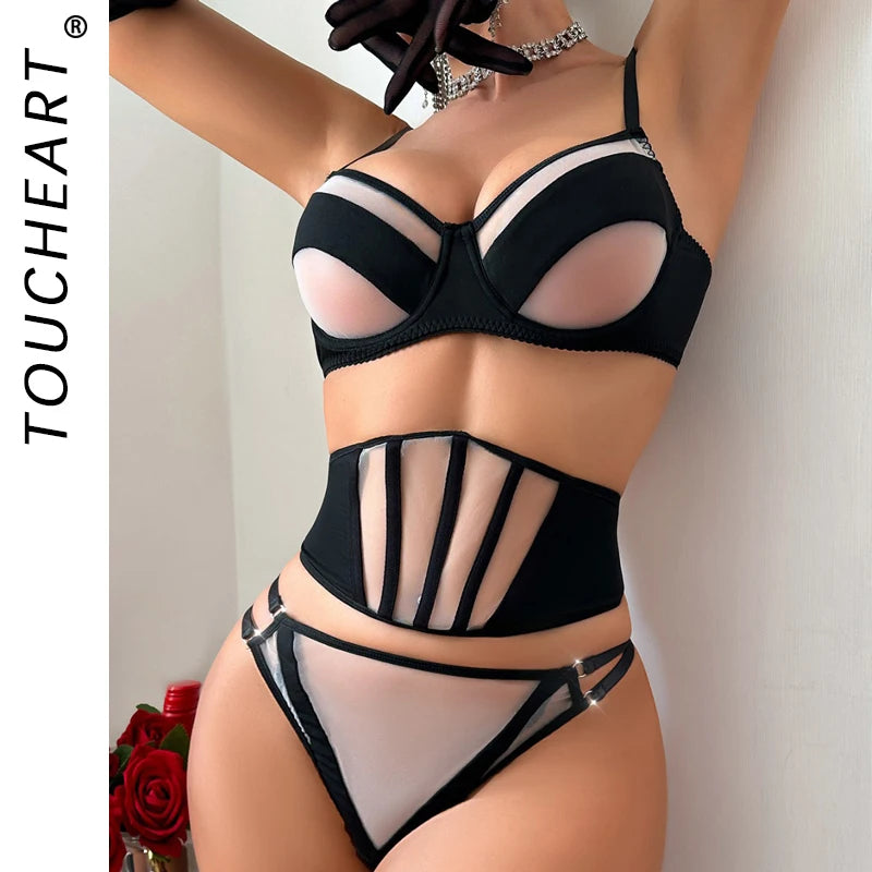 Lingeries for Woman Set Sexy Wear Set Women Bra Lingerie Ladies Transparent Underwear for Lady on Offer Sexy-Lingerie-Set Thong