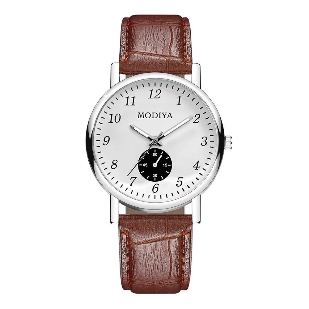Men's Watches Business Wrist Watch Luxury Leather Strap Analog Watches Quartz Wristwatches Clock Men Women Casual Simple Watch