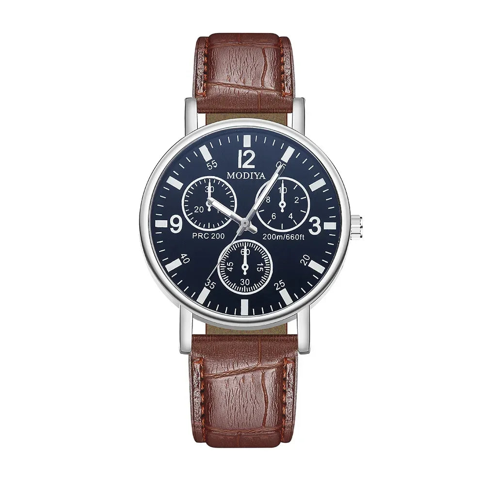 Men's Watches Business Wrist Watch Luxury Leather Strap Analog Watches Quartz Wristwatches Clock Men Women Casual Simple Watch