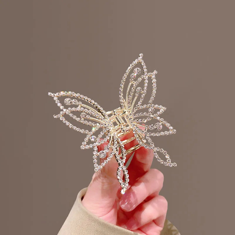 Fashion Metal Openwork Hair Claw Butterfly Hair Clips for Women Girl Elegant Ponytail Claw Clip Vintage Hairpin Hair Accessories