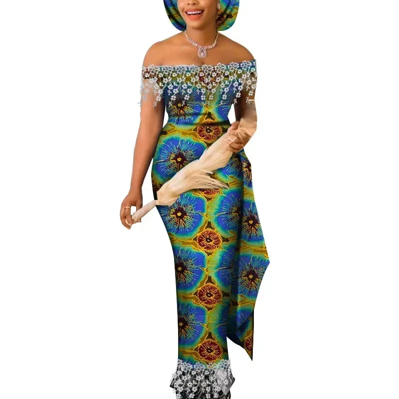 Dresses for Women Party Wedding Casual Date Dashiki African Women Dresses African Dresses for Women Kg598 - My Store