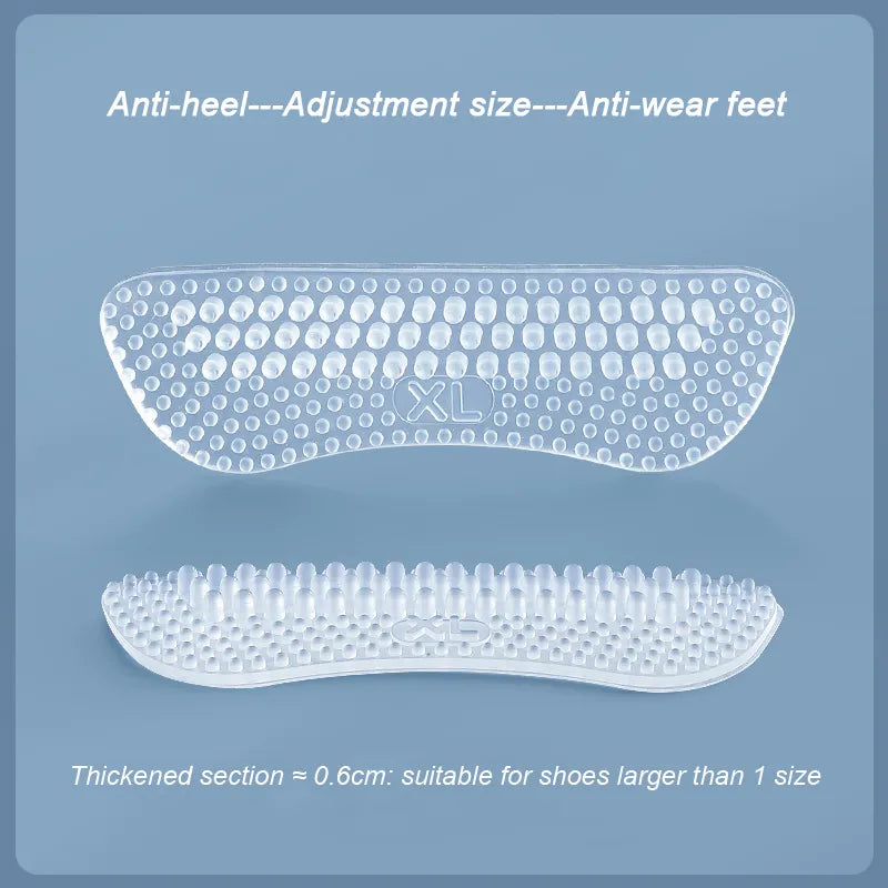 Upgrade Silicone Heel Stickers Heels Grips for Women Men Anti Slip Heel Cushions Non-Slip Inserts Pads Foot Heel Care Protector