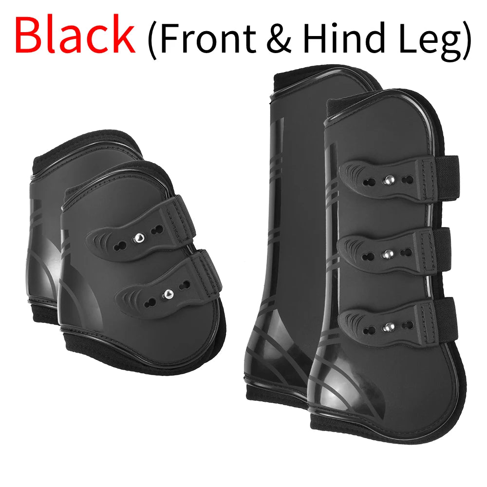 Adjustable Horse Boot Horse Equipment Front Hind Leg Boots Leg Boots Equine Guard Equestrian Tendon Protection Horses Hock Brace
