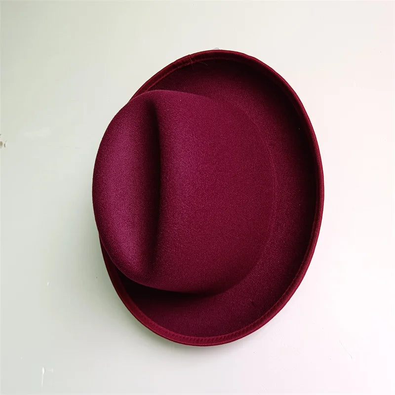 Hats Fedoras  Wide Brim Hat Panama Felt Hat for Male Jazz Hat Church Top Cap British Women Fedoras Hats for Men шляпа женская