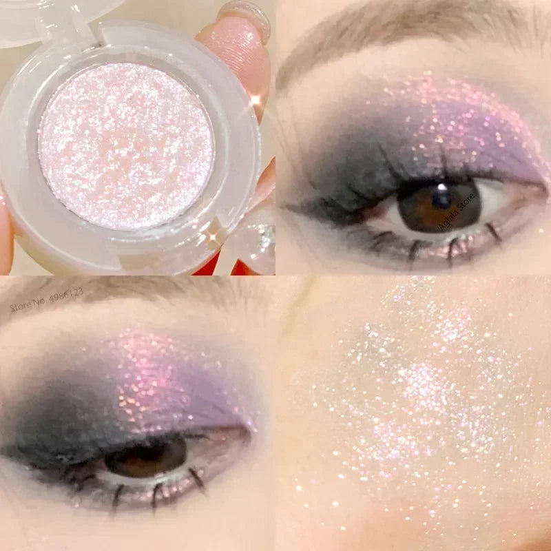Monochrome Glitter Eyeshadow Pearlescent Highlighter Powder Makeup Diamond Eye Shadow Palette Bright Shiny Eye Makeup Cosmetics - My Store