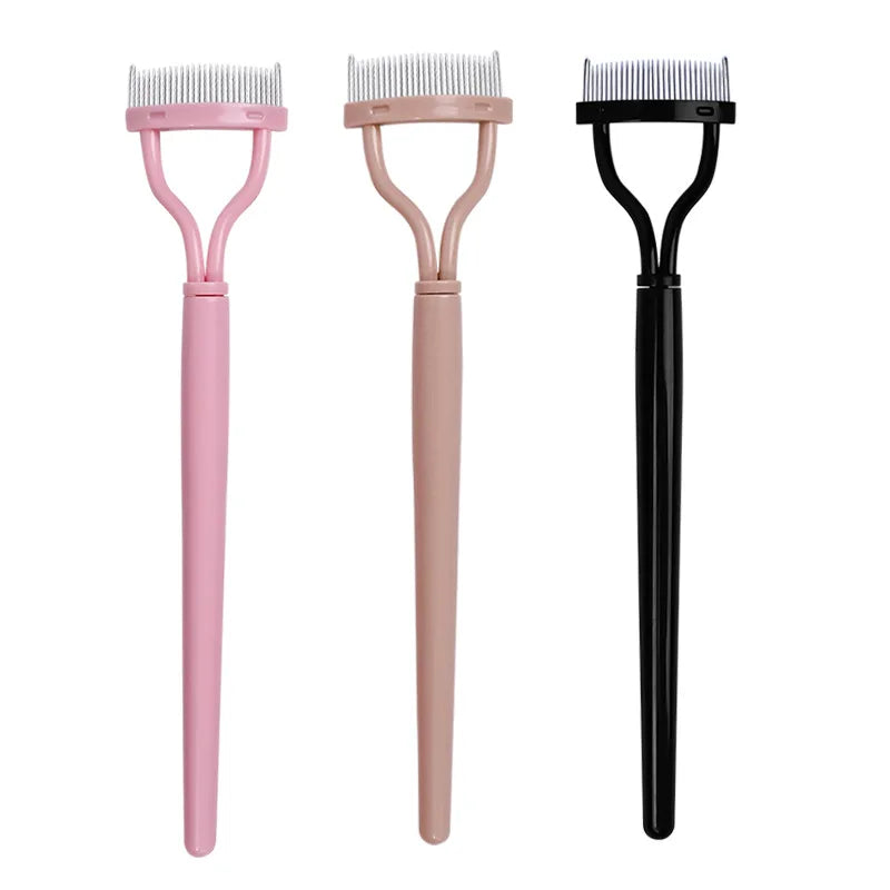 Eyelash Separator Metal Teeth Straight Eyelash Curler Beauty Makeup Stainless Eyelash Brush Comb Mascara Curl Makeup Tool - My Store