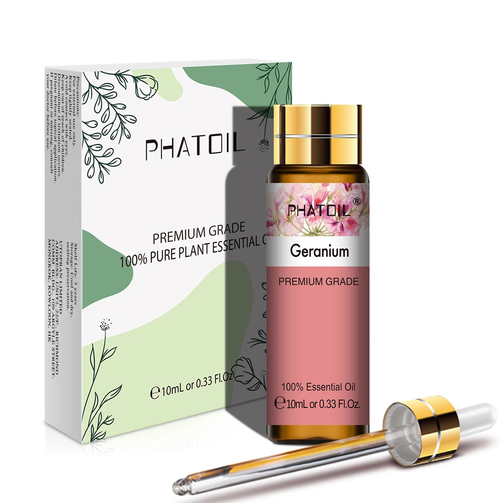PHATOIL 10ML Rose Vanilla Neroli Spearmint  Pure Natural Essential Oils Diffuser Massage Spa Candles Soaps Aroma Fragrance Oil