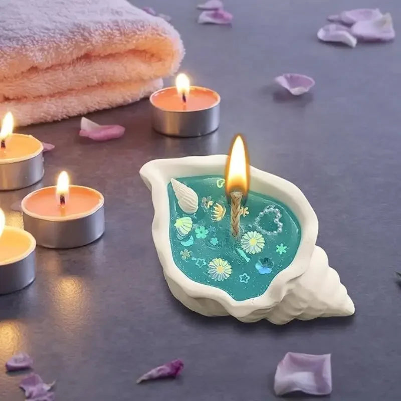 Sea Shell Aromatherapy Candle Creative Starfish Shell Scented Candle Sea Shell Candle Handmade Sea Shell Whirlpool Candles