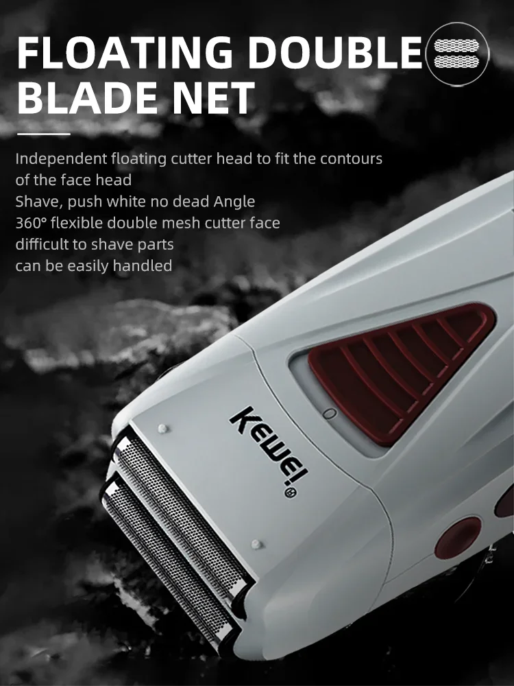 Kemei-3382Professional Rechargeable Hair Clipper 0mm Bareheaded Hair Removal Razor High Quality Electric Shaver for Men Cordless