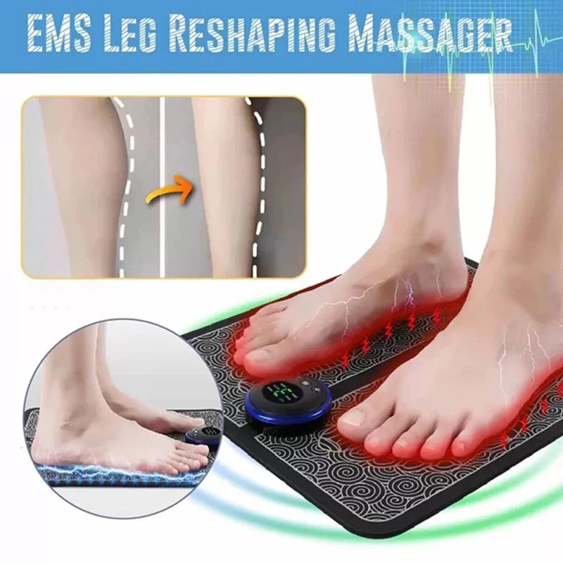 Tens Fisioterapia Foot Massager Mat Massageador Pes Muscular Electric EMS Health Care Relaxation Terapia Fisica Massage Salud