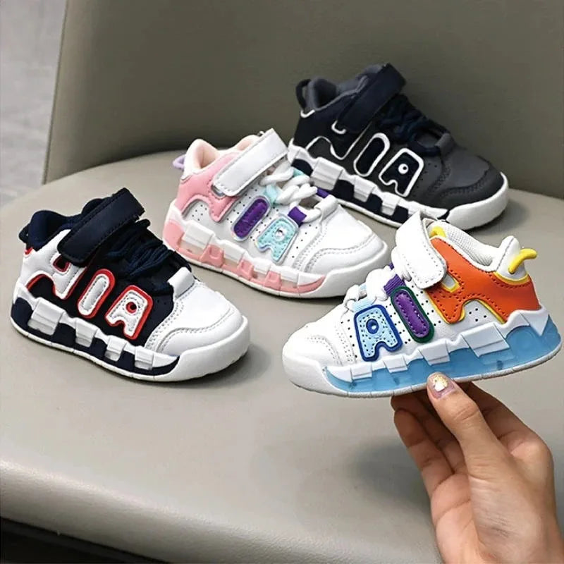 Four Seasons Children Sneakers Girls Boys Non-Slip Sports Shoes Toddler Non-Slip Sneaker Casual Soft Shoes Kids Outdoor Shoes