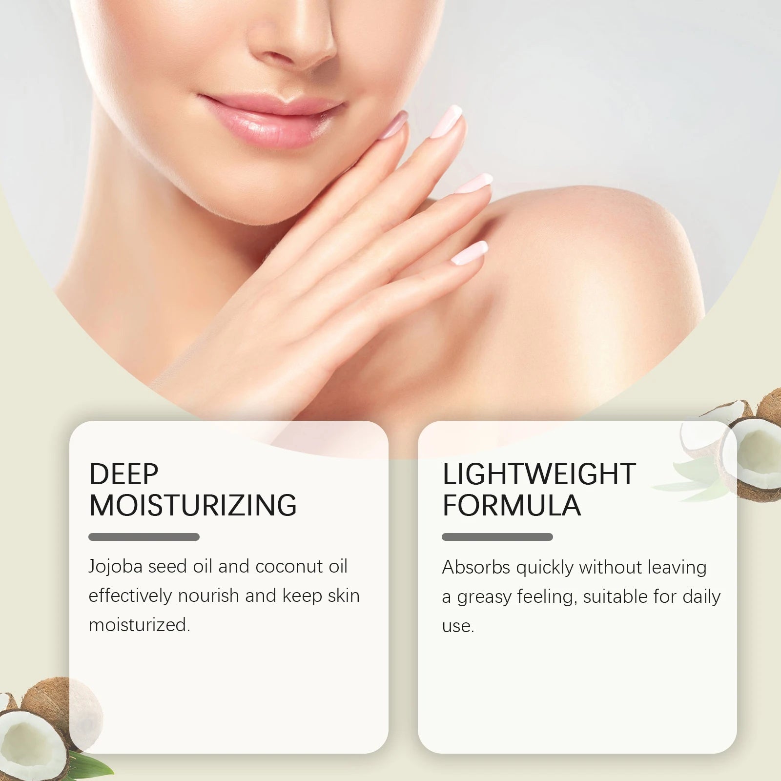 Coconut Oil Sooth Dry Rough Skin Deep Nourishment Reduce Fine Lines Relaxation Body Face Skin Care Product Massage Essential Oil