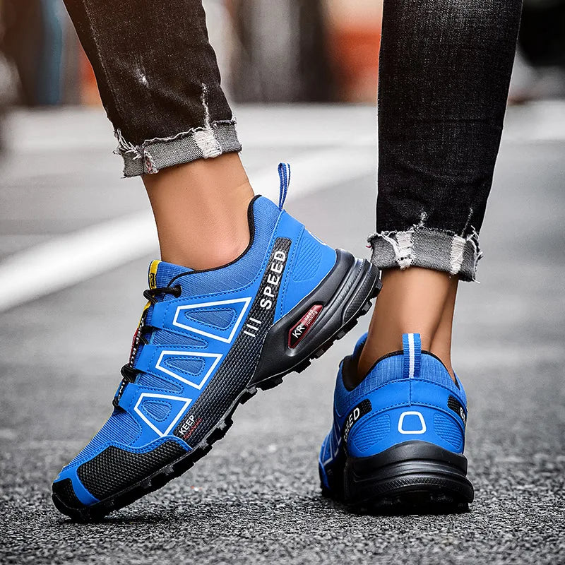 Men‘s Waterproof Hiking Shoes Outdoor Trainers Lace-Up Climbing Shoes Women Trekking Sneakers Anti-Slip Hunting Tactical Sneaker