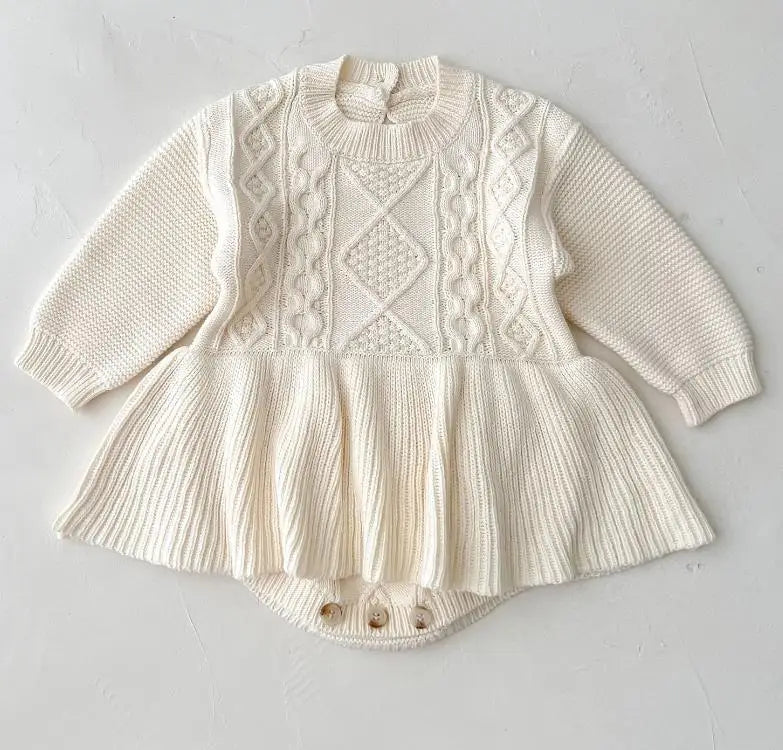 Spring Baby Clothes Girls Romper Autumn Long Sleeve Baby Girl Knit Hollow Out Rompers Baby Jumpsuit Baby Clothes