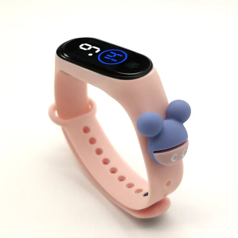 Disney Children's Watch Fashion Cartoon Watches Electronic Digital LED Display Watches Waterproof Holiday Gift Kids Watches