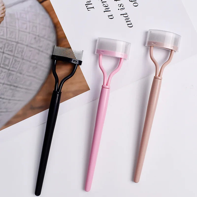 Eyelash Separator Metal Teeth Straight Eyelash Curler Beauty Makeup Stainless Eyelash Brush Comb Mascara Curl Makeup Tool - My Store