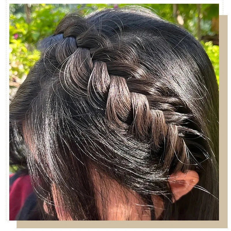 Women Synthetic Wig Braided Hair Bands Invisible Fashion Braids Hair Accessories Female Bohemian Nature Hair Headband for Party