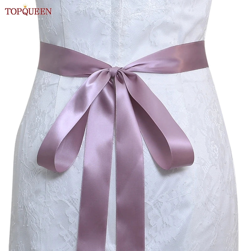 Topqueen Silver Rhinestone Belt Wedding Bride Belt Belts for Women Wide Rhinestones Appliques for Dresses Glitter Belt S04