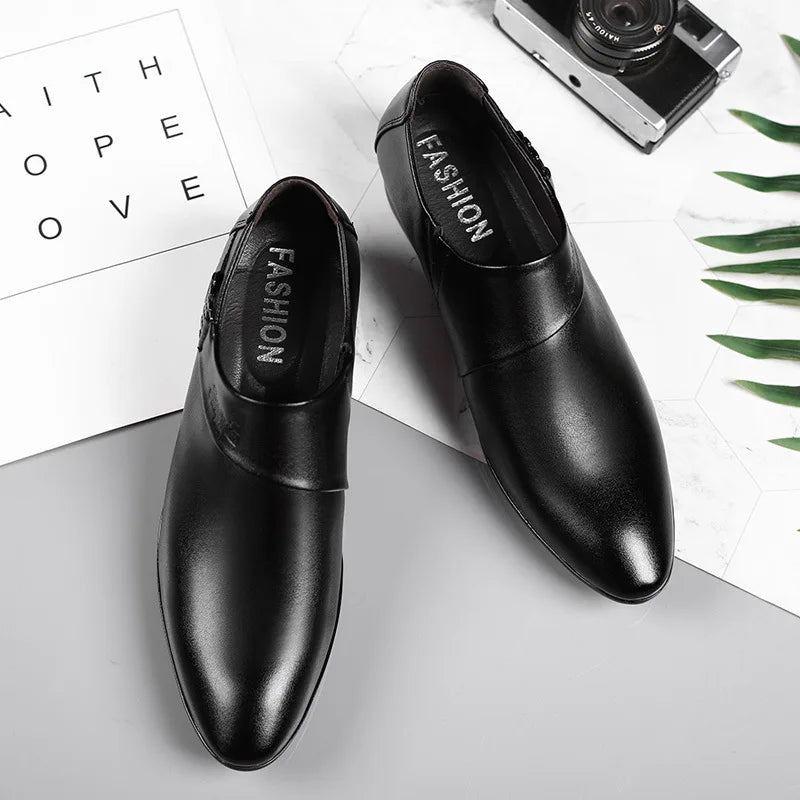 Oxfords Leather Shoes for Men Luxury Business Men Dress Shoes Party Wedding Office Work Shoe 2025 New Men Loafers Big Size 38-50