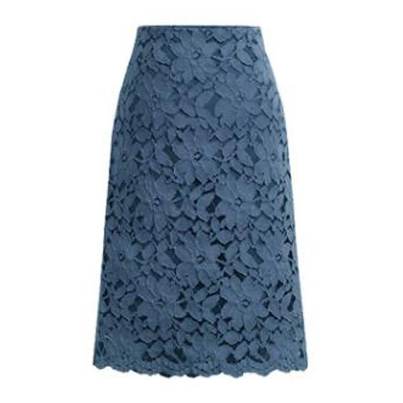 Women Skirt Summer Lace Elegant Office Skirts Womens Pencil Bandage Skirt for Women Skirts Knee-Length High Waist M-4xl