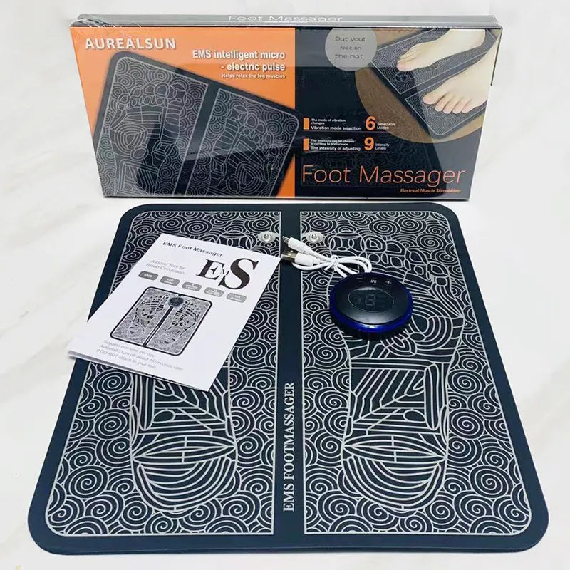 Tens Fisioterapia Foot Massager Mat Massageador Pes Muscular Electric EMS Health Care Relaxation Terapia Fisica Massage Salud