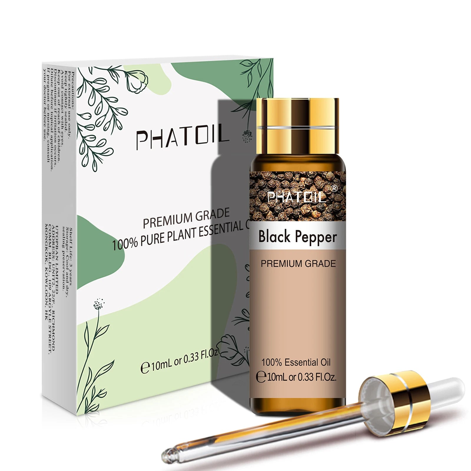 PHATOIL 10ML Rose Vanilla Neroli Spearmint  Pure Natural Essential Oils Diffuser Massage Spa Candles Soaps Aroma Fragrance Oil
