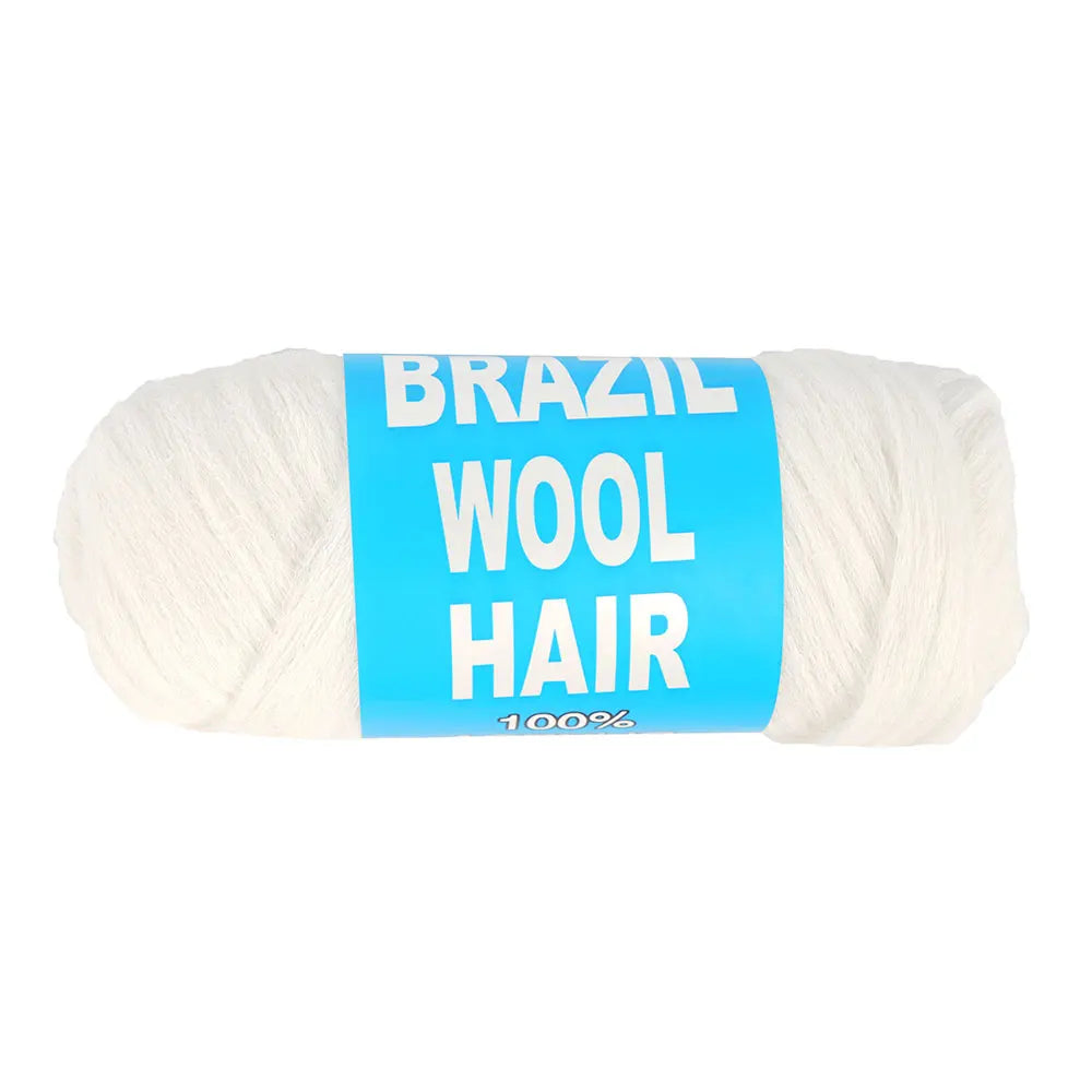 Synthetic Brazilian Wool Hair Extension for Women  African Low Temperature Senegalese Twist Faux Locs Wraps Jumbo Braiding Hair