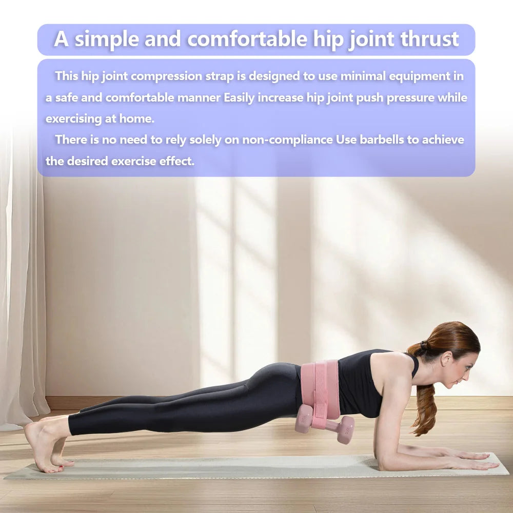 Exercise Hip Thrust Belt ,For Dumbbells, Kettlebells, and Plates,Slip-Resistant Padding for Hip Protection,Perfect for Gym, Home - My Store