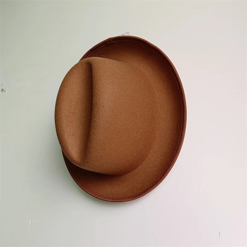 Hats Fedoras  Wide Brim Hat Panama Felt Hat for Male Jazz Hat Church Top Cap British Women Fedoras Hats for Men шляпа женская