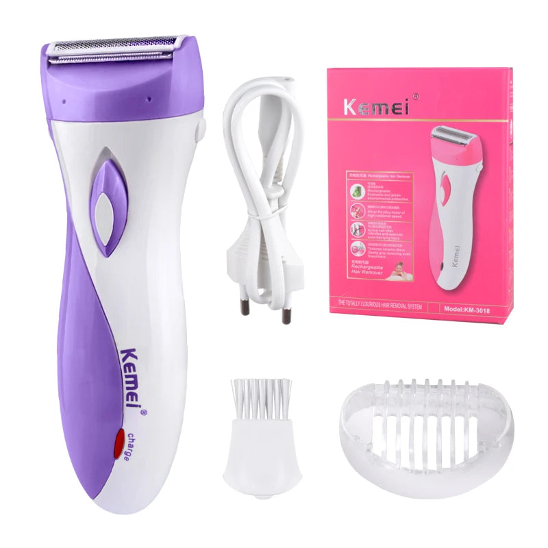 Kemei-3018 Women Shave Wool Device Knife Electric Shaver Wool Epilator Shaving for Lady Shaver Female Care KM-3018 Free Shipping
