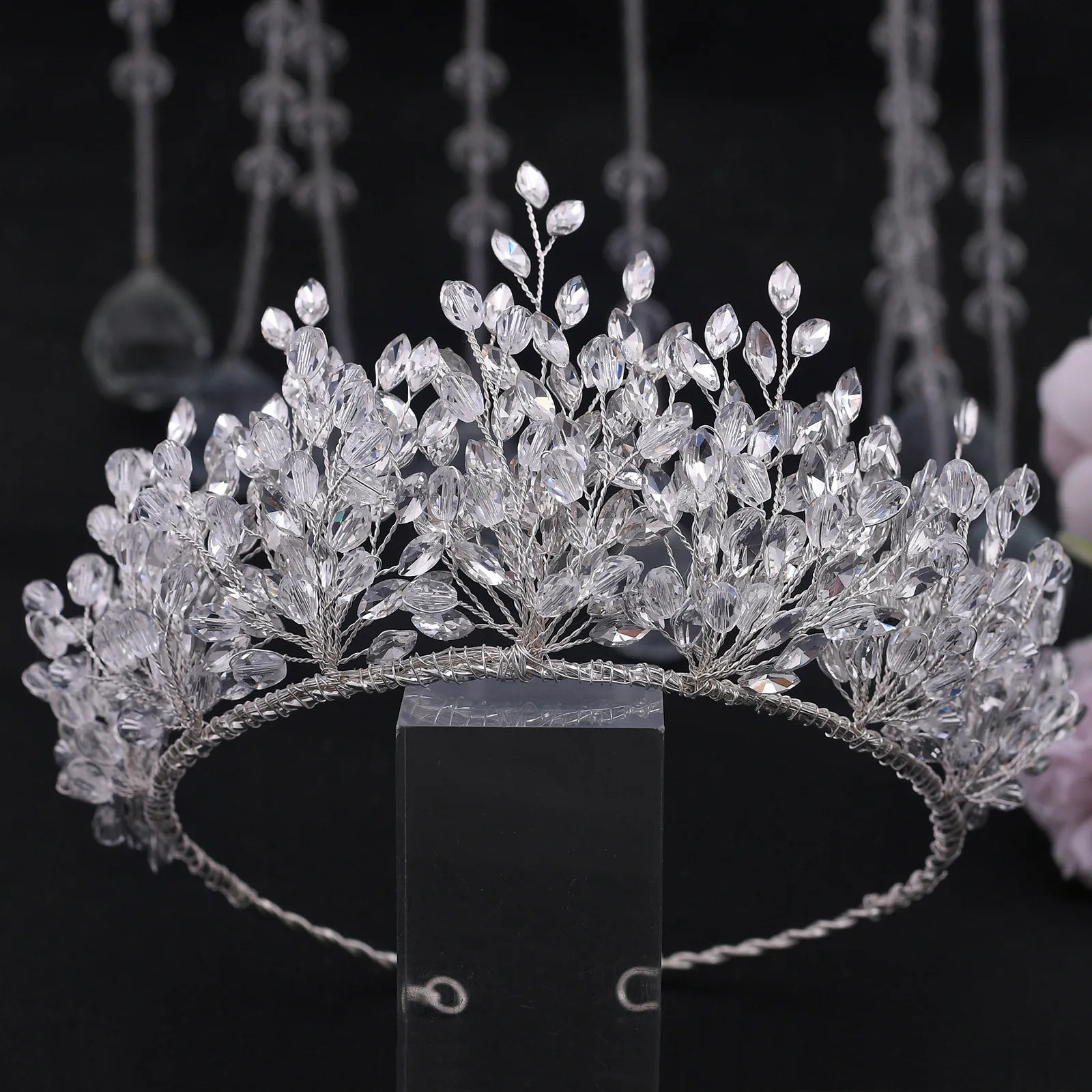 Bride Hair Jewelry Rhinestone Accessories Band Wedding Headwear Headband Crown Queen Brides Tiara Baroque Hair Accessories