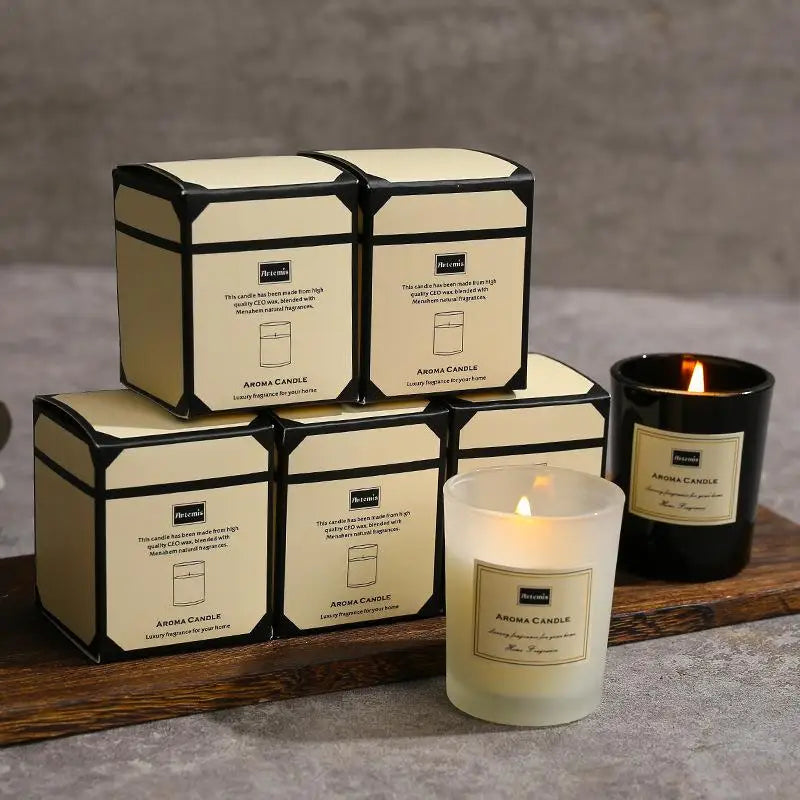 Scented Aromatic Candles Guest Gift Candles Lot Wedding Candles White in Glass Jars Luxury Candle for Home Decor