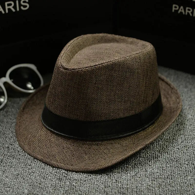 England Retro Men's Fedoras Top Jazz Plaid Hat Spring Summer Autumn Bowler Hats Cap Classic Version Chapeau Hats