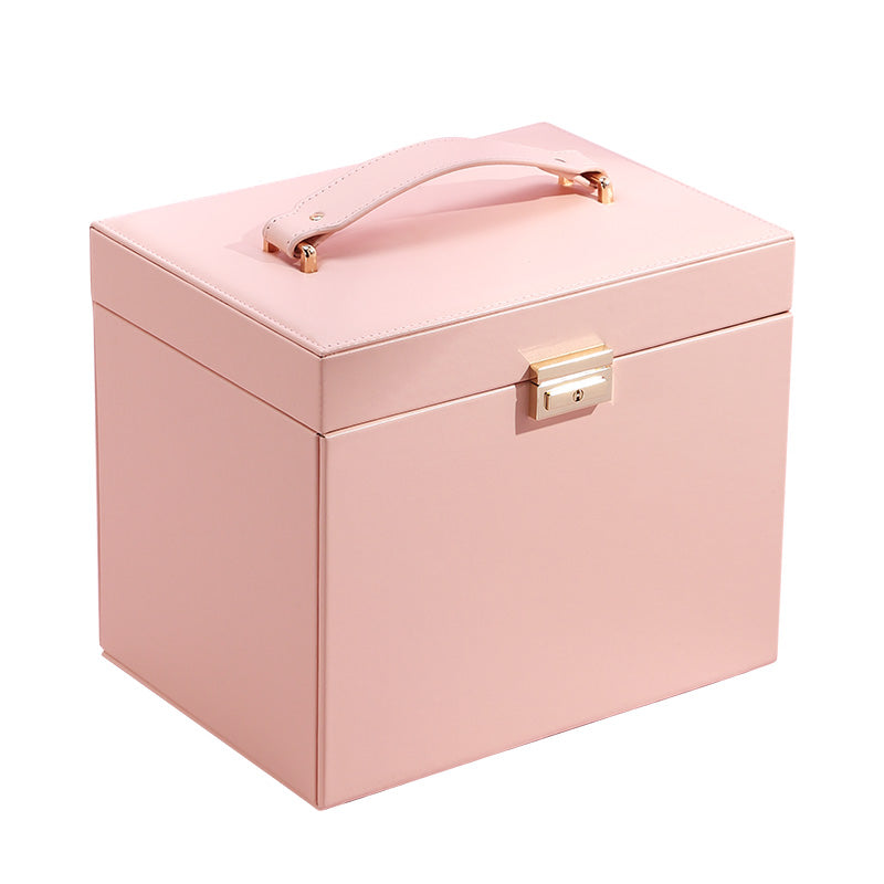 Wholesale Luxury Large Jewelry Box PU Leather Necklace Earrings Jewellery Box Handmade Custom Logo Ring Jewelry Case Organizer
