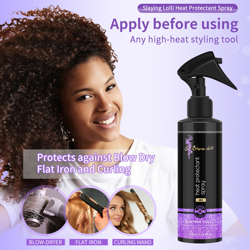 Private Label Professional Curly Hair Care Heat Protect Spray Keratin Treatment for 4C Hair