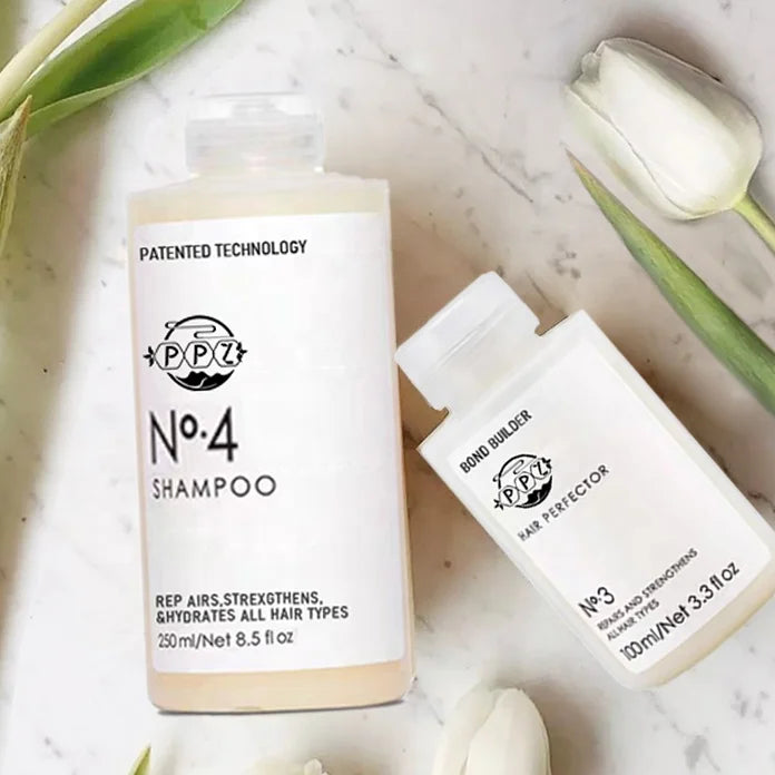 PPZ Private Label Hair Shampoo  Hair Care Set  Organic Hair Repair Series Acting on Disulfide Bonds Shampoo Set